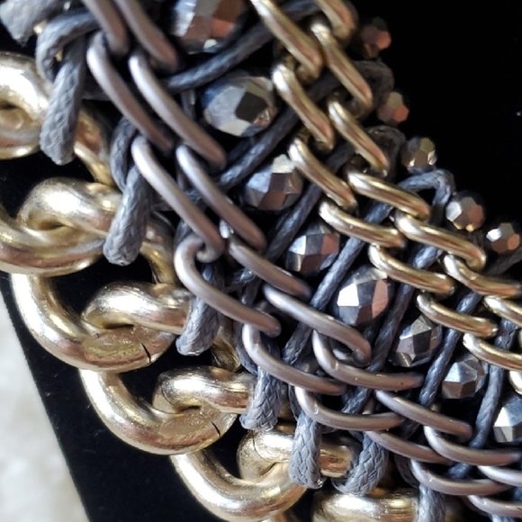 Chico's Gold and Silver Statement Necklace - Picture 4 of 9